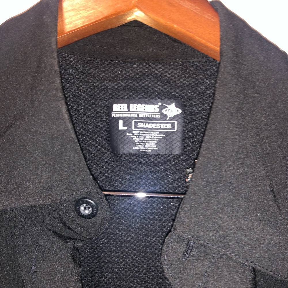 Reel Legends L Mens fishing “Shadester” shirt; New W/o tags,